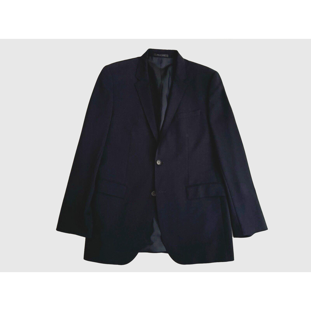 Hugo Boss Blazer 42L Navy Blue Wool Stretch 2-Button Jam75/Sharp3 Jacket